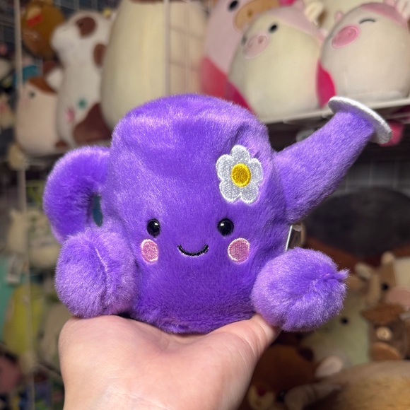 Palm Pals Other - Palm Pals Purple Flo the Watering Can 5” Stuffed Bean Plush